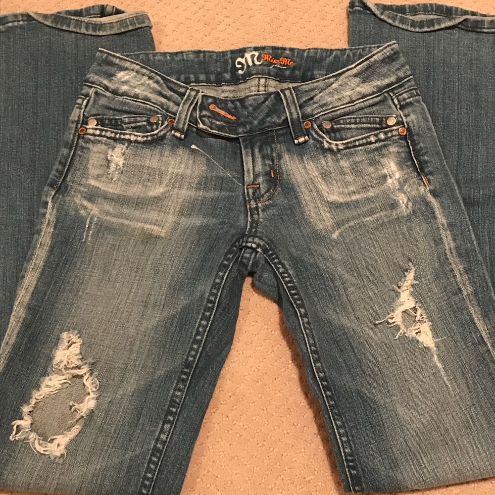 Miss Me Flare Jeans, distressed, size 26/27